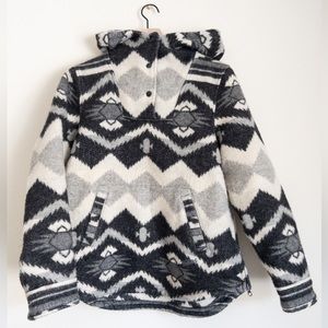 Woolrich x American Eagle hooded wool poncho